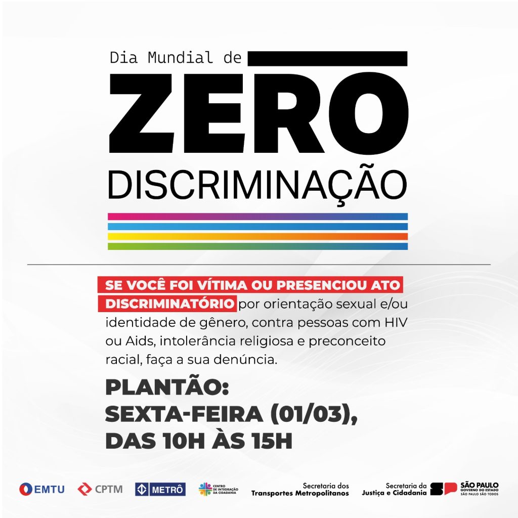 Ação em alusão ao Dia Mundial de Zero Discriminação
