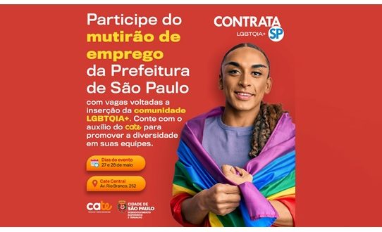Prefeitura de SP inicia cadastro de vagas de emprego para a população LGBTQIA+