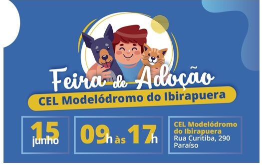 ONG realiza Feira para Adoção de animais de estimação no CEL Modelódromo do Ibipapuera neste sábado - Arte: Divulgação