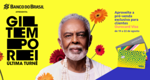 Banco do Brasil apresenta última turnê de Gilberto Gil, TEMPO REI