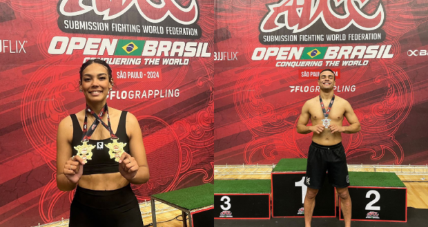 Lívia Félix categorias Adulto Avançado e Adulto Intermediário, conquistou duas medalhas de ouro. Na categoria Avançado, Mateus Victor, garantiu a prata.