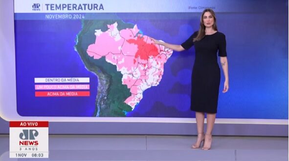 O mês de novembro de 2024 está previsto para ser um período de temperaturas acima da média