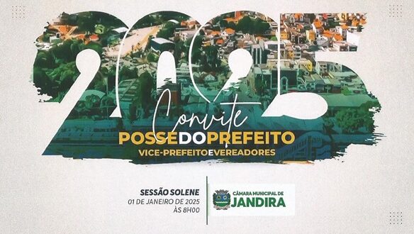 Convite: Sessão Solene de Posse do Prefeito, Vice-Prefeito e Vereadores
