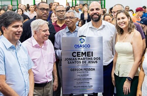 O prefeito de Osasco, Gerson Pessoa, inaugurou o Centro Municipal de Educação Infantil (CEMEI) Jonias Martins dos Santos de Jesus, no bairro Jaguaribe