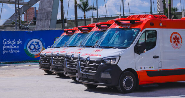Osasco recebe do Ministério da Saúde quatro ambulâncias novas para o SAMU