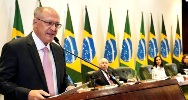 Geraldo Alckmin durante discurso na cerimônia do Dia do Diplomata, no Palácio Itamaraty