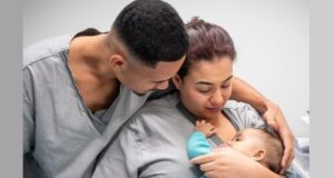 Bebê que recebeu a terapia na quarta-feira, 14 de maio, no Hospital da Criança José Alencar, em Brasília (DF)