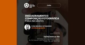 Abertas as inscrições para a oficina gratuita ‘Enquadramento e Composição Fotográfica’ que acontecerá no dia 24 de maio de 2025, às 15h, na biblioteca Batista Cepelos.