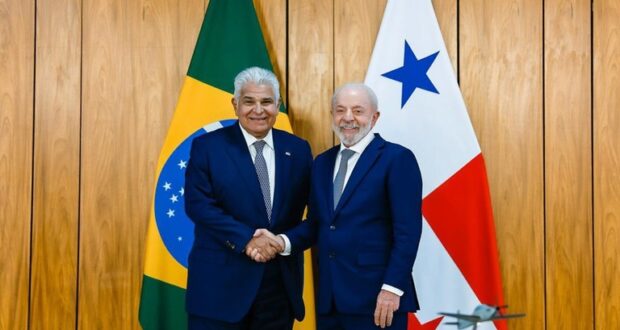 Lula e José Raúl Mulino reforçam cooperação e amizade entre Brasil e Panamá em visita oficial no Palácio do Planalto.
