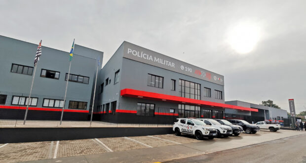 Nova sede do 26º BPM/I da PM é inaugurada em Mogi Guaçu com presença de autoridades; unidade fica no Jardim Novo II.