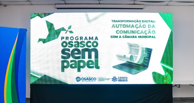 Nova etapa do Programa Osasco Sem Papel é apresentada em cerimônia na Sala Luiz Roberto Claudino da Silva.
