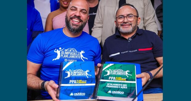 Prefeito Gerson Pessoa entrega à Câmara o PPA 2026–2029 após balanço do planejamento e assinatura da Carta Compromisso.