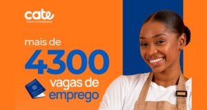 Cate disponibiliza mais de 4.300 vagas em SP com salários de até R$ 5.304. Cadastro online ou presencial até 6 de agosto.