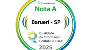 Prefeitura de Barueri recebe nota A+ do Tesouro Nacional por excelência na gestão fiscal e qualidade das informações contábeis.