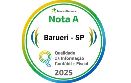 Prefeitura de Barueri recebe nota A+ do Tesouro Nacional por excelência na gestão fiscal e qualidade das informações contábeis.