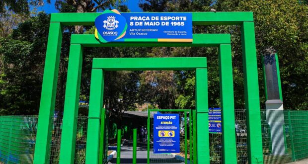 Prefeitura de Osasco reinaugura a Praça de Esporte 8 de Maio de 1965 – Artur Seferian após obras de modernização e melhorias.